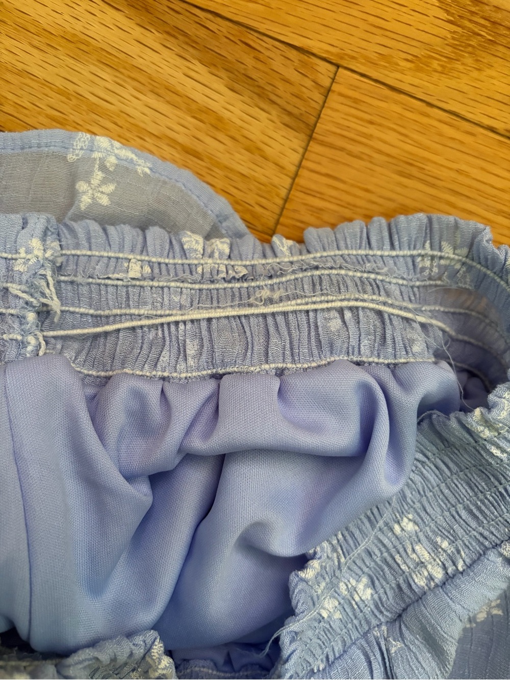 Altar’d State Light Blue Floral Ruffle Mini Skirt - Women size Small - Picture 3 of 3